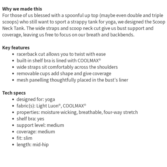 Lululemon Scoop Neck Tank *Luon Light - Picture 5 of 5